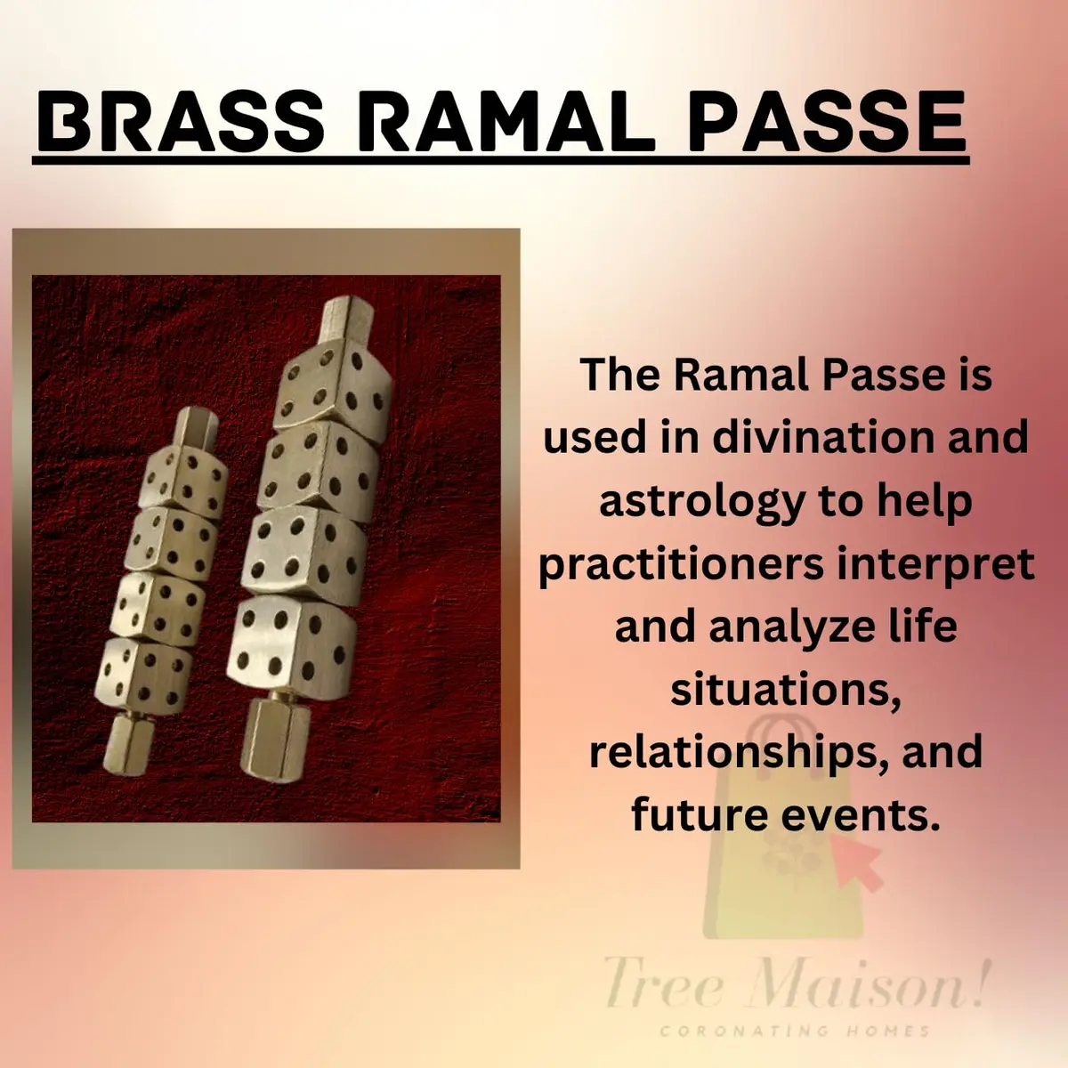 TREE MAISON CORONATING HOMES Brass Ramal Passa Pair | Divination & Energy Tool (70-120 chars) - view 6
