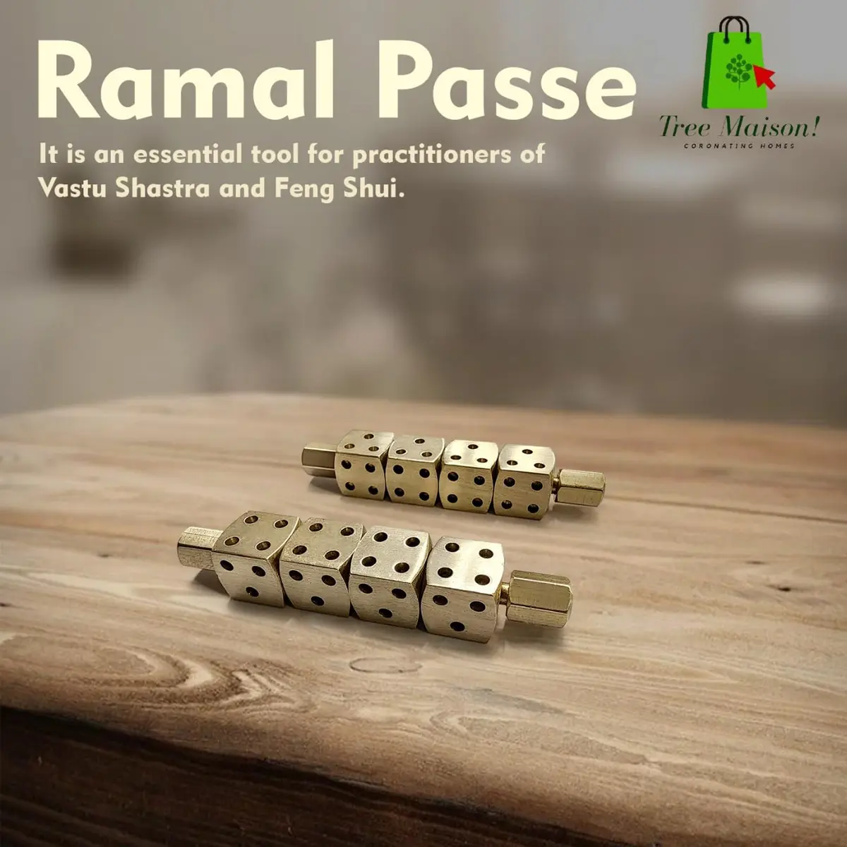 TREE MAISON CORONATING HOMES Brass Ramal Passa Pair | Divination & Energy Tool (70-120 chars) - view 3