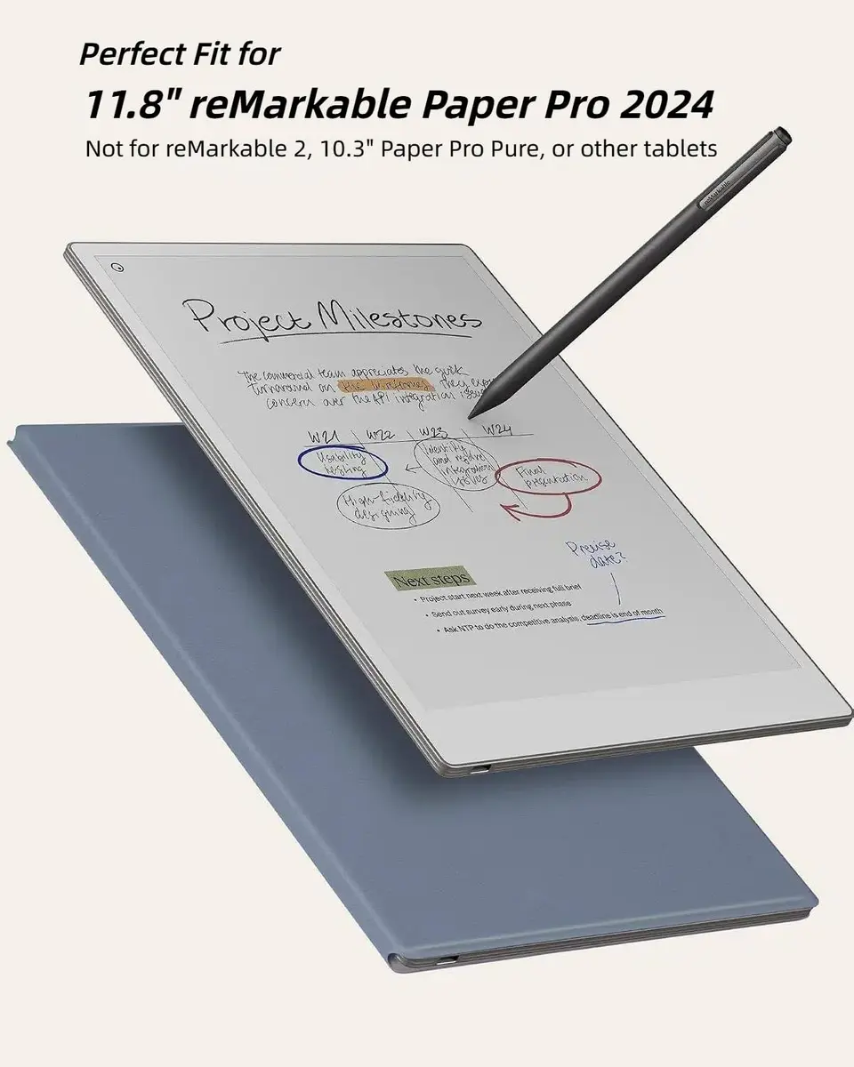 WALNEW Magnetic Folio Case for 11.8" Remarkable Paper Pro 2024 | Slim, Auto Wake/Sleep, Pen Clasp - view 2