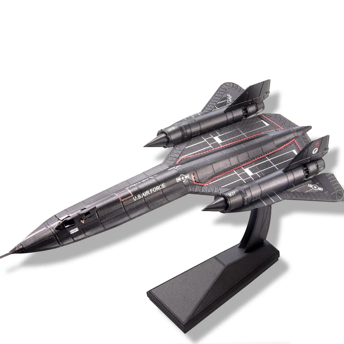 Piececool SR-71 Blackbird Metal Aircraft Model Kit 84 Pieces | Challenging 3D Metal Puzzle for Adults & Teens - main product image