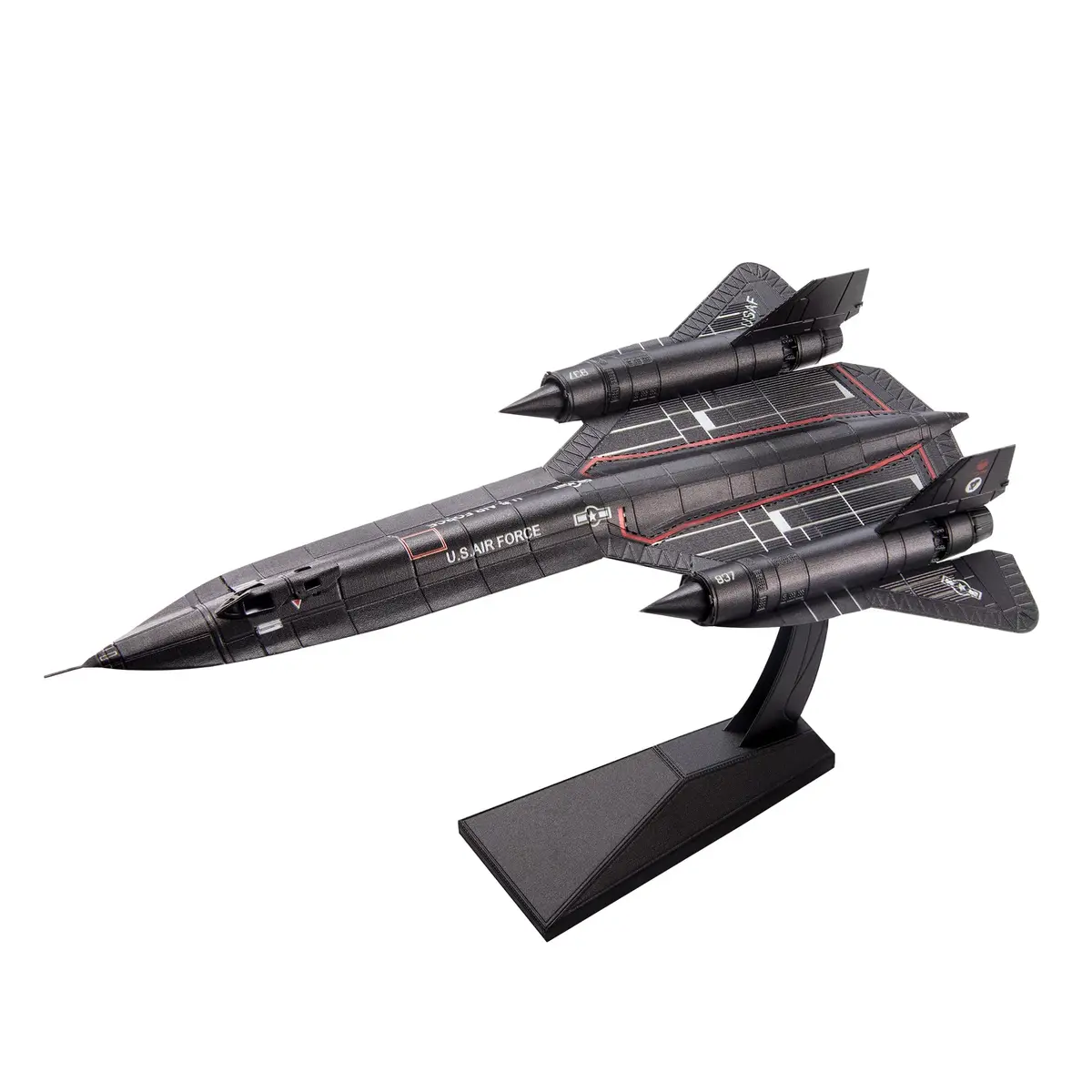 Piececool SR-71 Blackbird Metal Aircraft Model Kit 84 Pieces | Challenging 3D Metal Puzzle for Adults & Teens - view 7