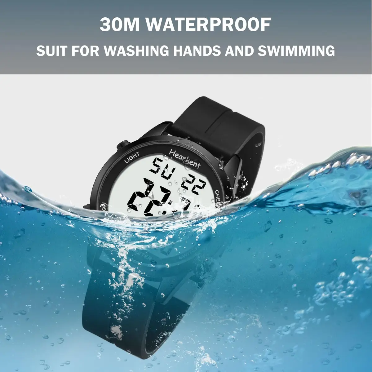 Hearkent Pedometer Watch for Walking for Senior Step Counter Watch | Simple, Waterproof & Large Display - view 5