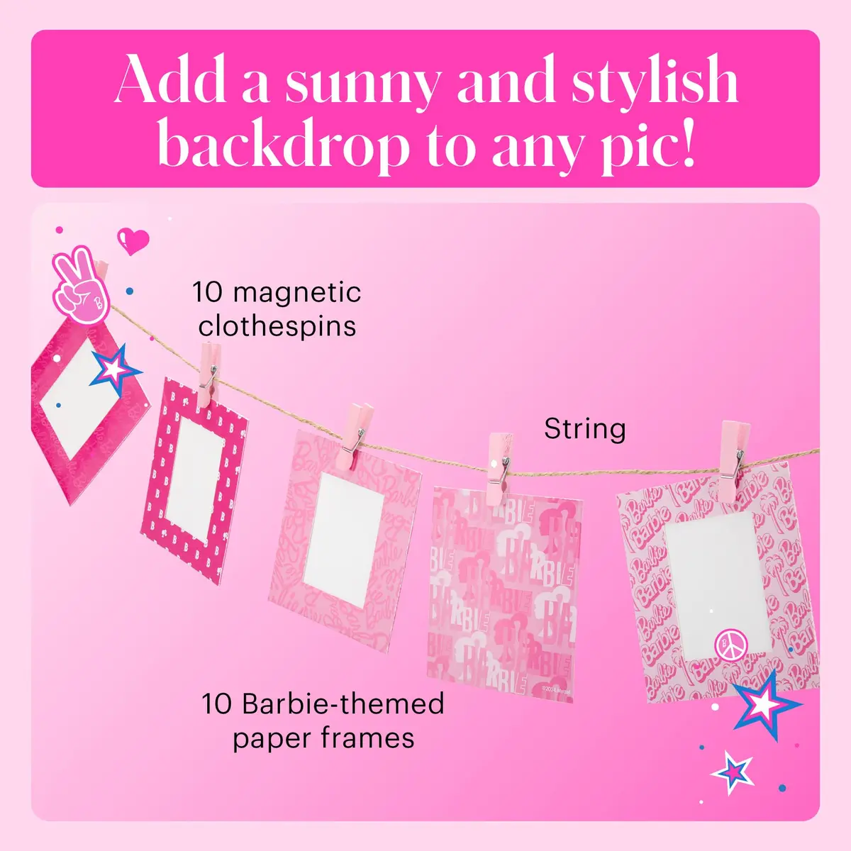 Kodak x Barbie Hanging Square Frames for Zink 2x3 Photo Projects (10 Frames) - view 4