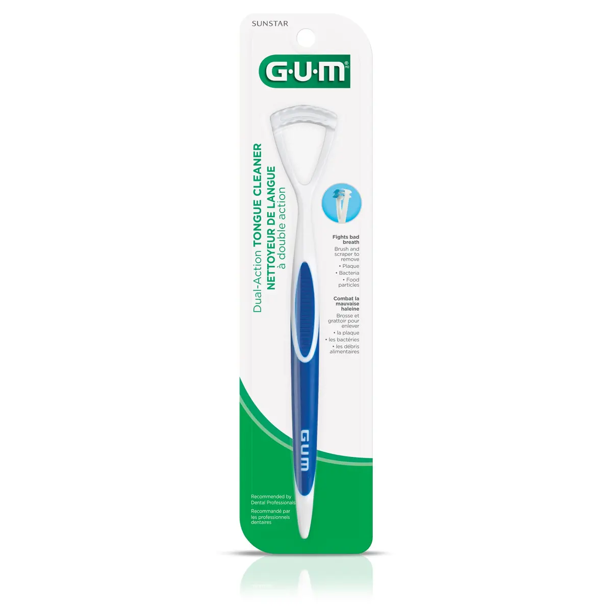 GUM Dual Action Tongue Cleaner Brush/Scraper 3 Count | Fights Bad Breath & Removes Plaque - view 5