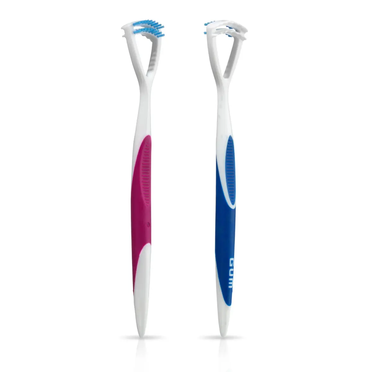 GUM Dual Action Tongue Cleaner Brush/Scraper 3 Count | Fights Bad Breath & Removes Plaque - view 3