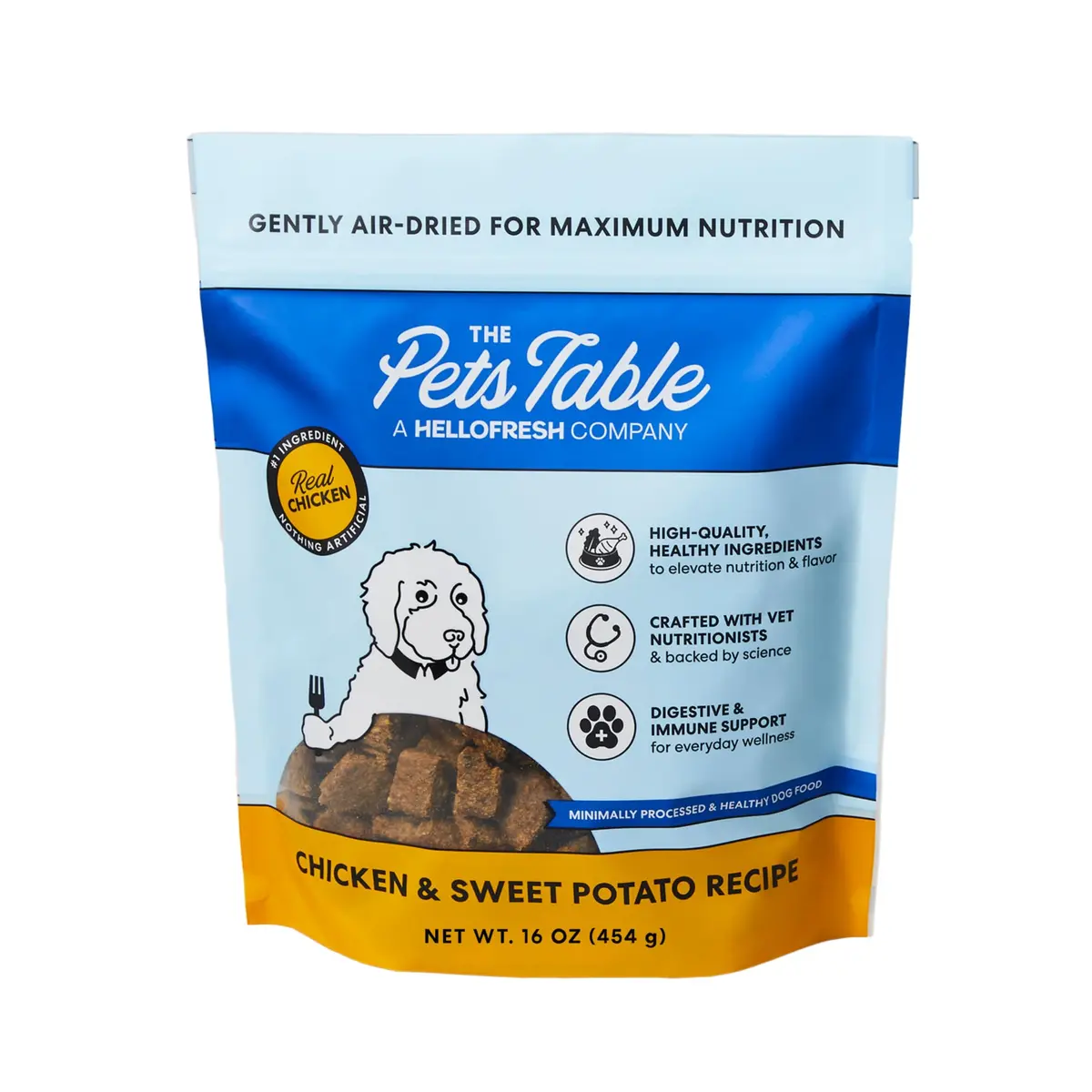 The Pets Table Air Dried Dog Food, Chicken & Sweet Potato | All Life Stages, 1 lb (16 Oz) - main product image