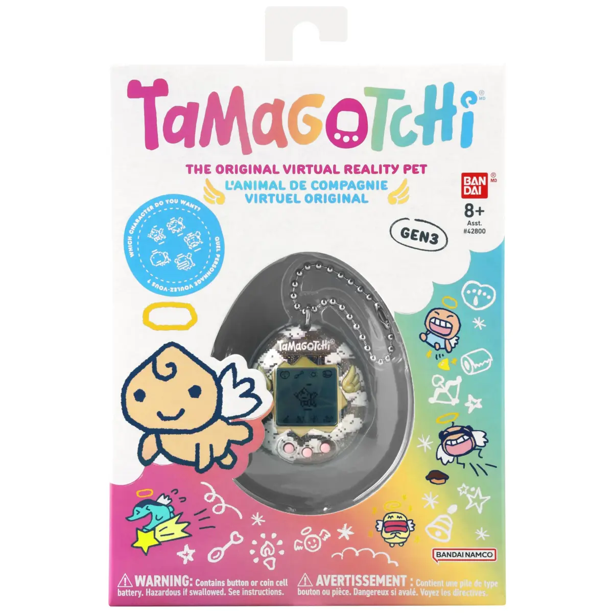 Tamagotchi Original Lovely Angel Digital Pet with Chain | Ages 8+ - view 5