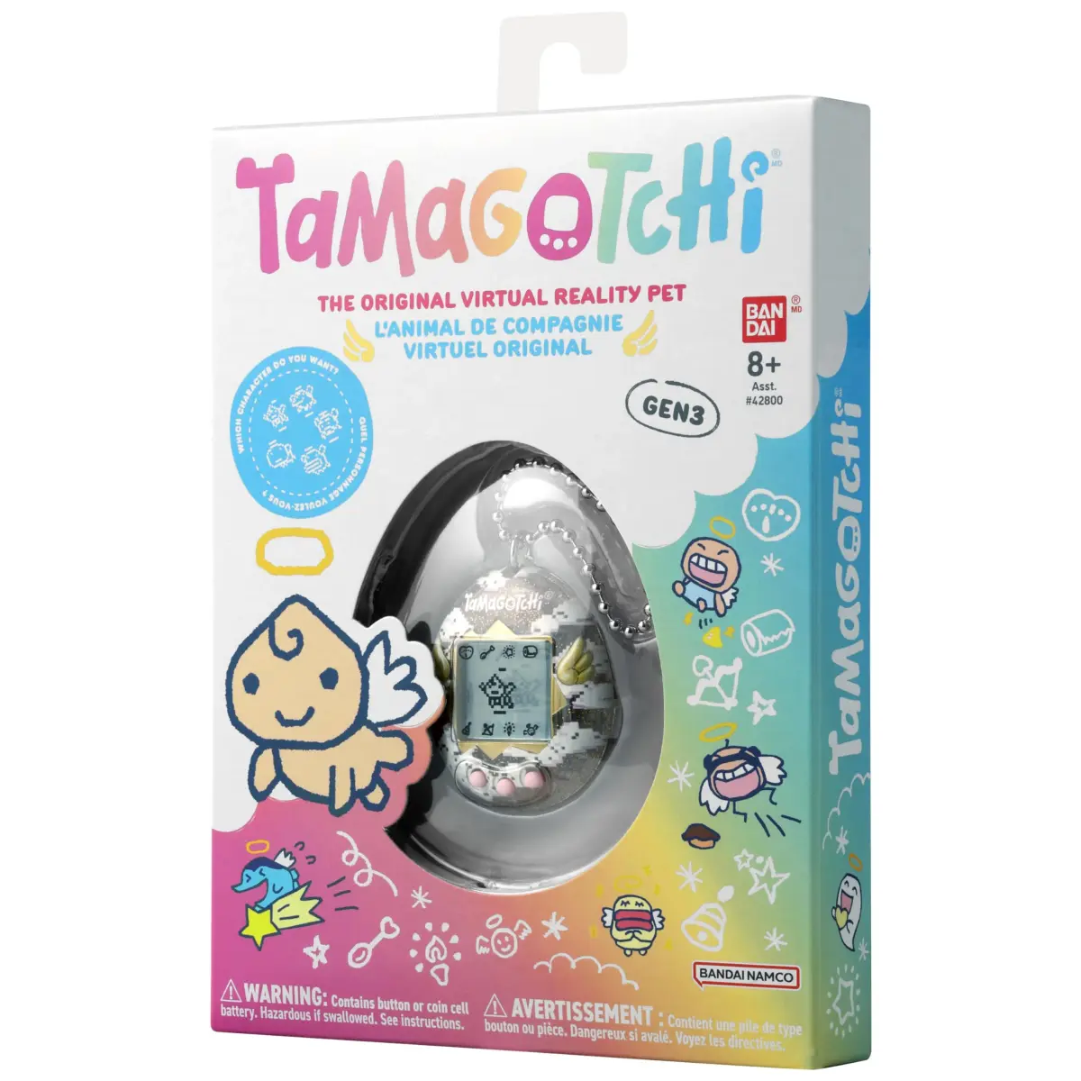 Tamagotchi Original Lovely Angel Digital Pet with Chain | Ages 8+ - view 6