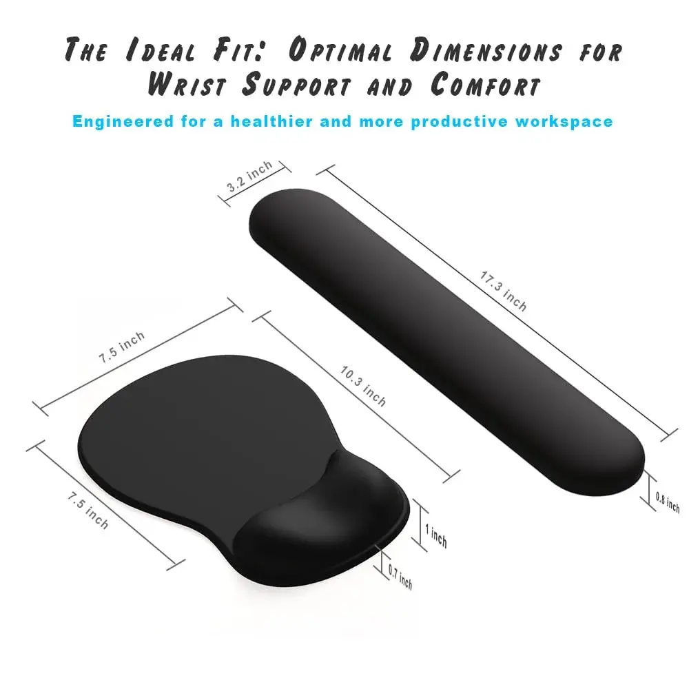DEMON CHEST ErgoComfort Gel Wrist Rest Mouse Pad & Keyboard Wrist Rest Set, 25cm (10.2" L x 7.9" W) | Ergonomic Support for Office & Gaming - view 7