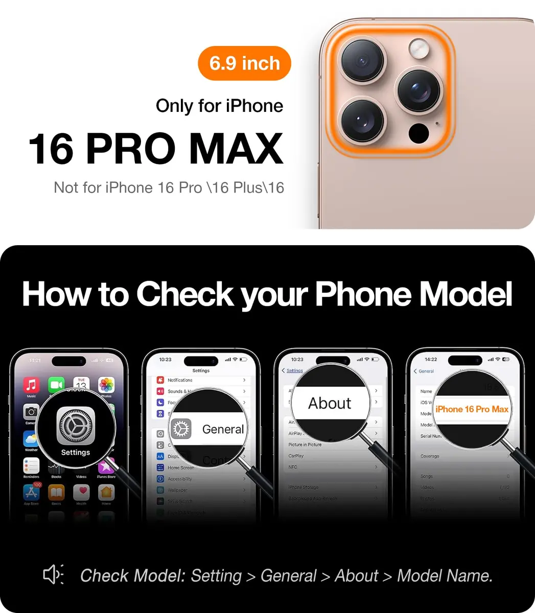 TORRAS Magnetic Shockproof Case for iPhone 16 Pro Max, Desert Titanium White | Military-Grade Drop Tested - view 7