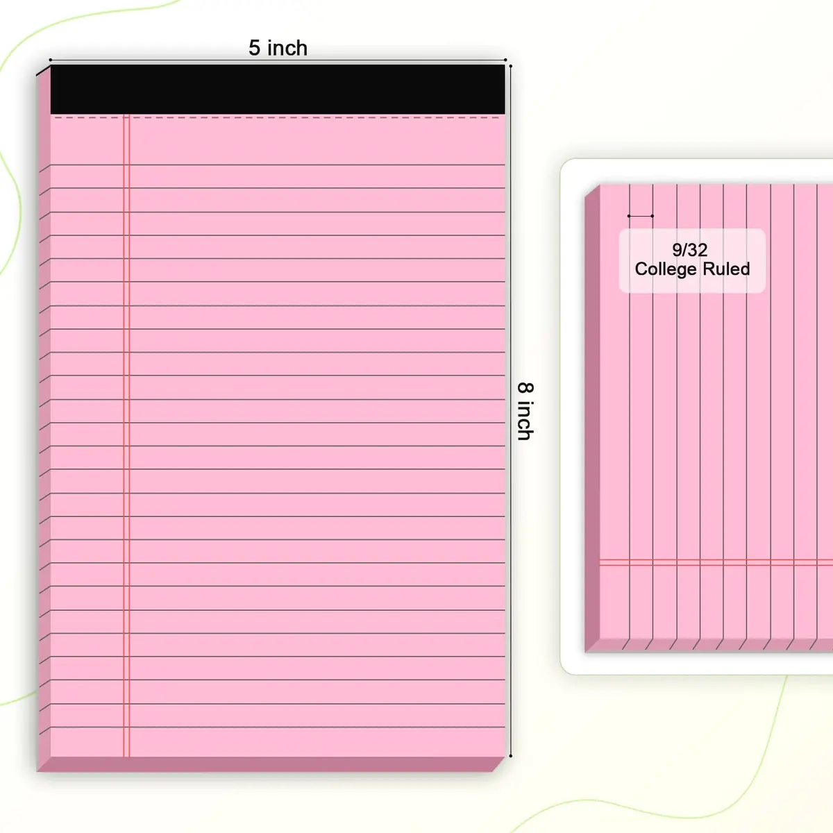AILZFEI 12pcs Small Legal Pads 5x8 Inch Multicolor | 360 Sheets Total - view 2