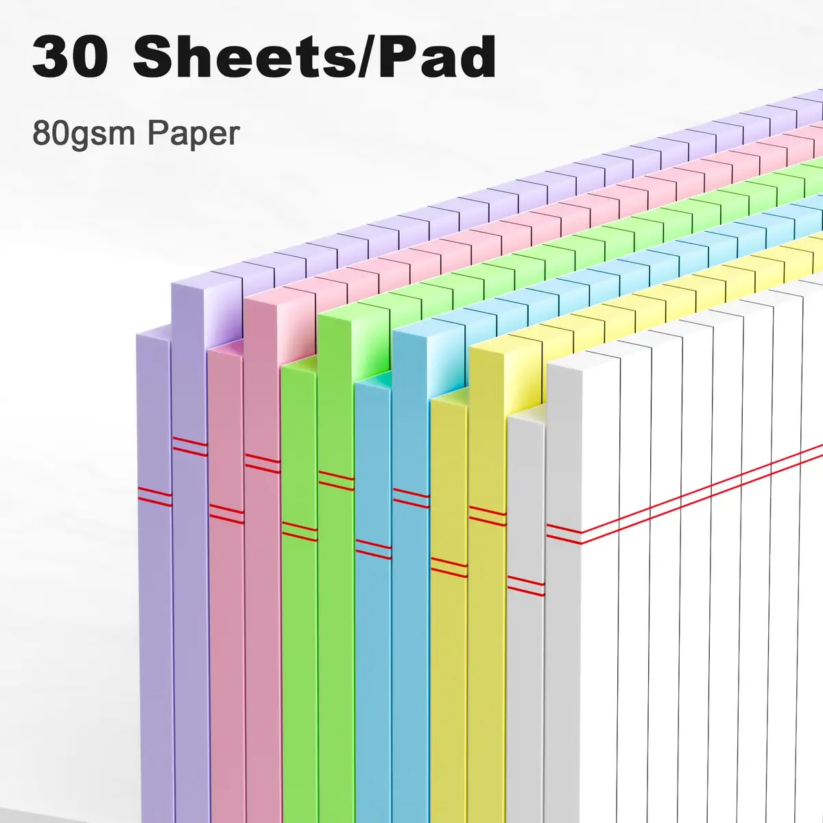 AILZFEI 12pcs Small Legal Pads 5x8 Inch Multicolor | 360 Sheets Total - view 3