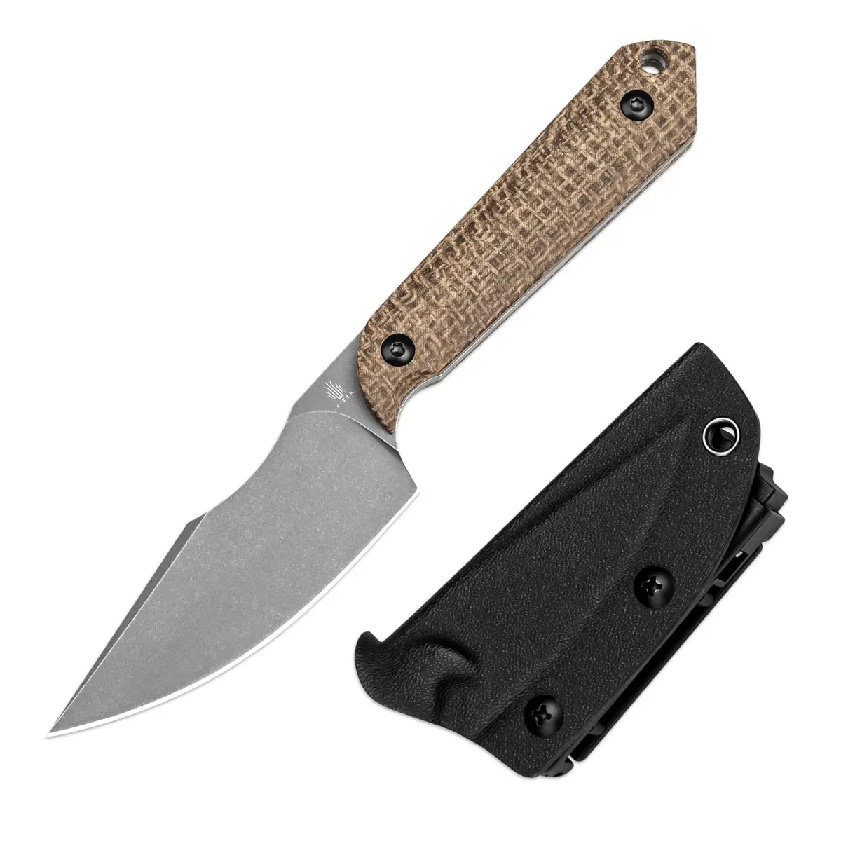 Kizer Mini Harpoon Fixed Blade Knife with Sheath, 3V Blade for Hunting & EDC | Compact & Durable - main product image