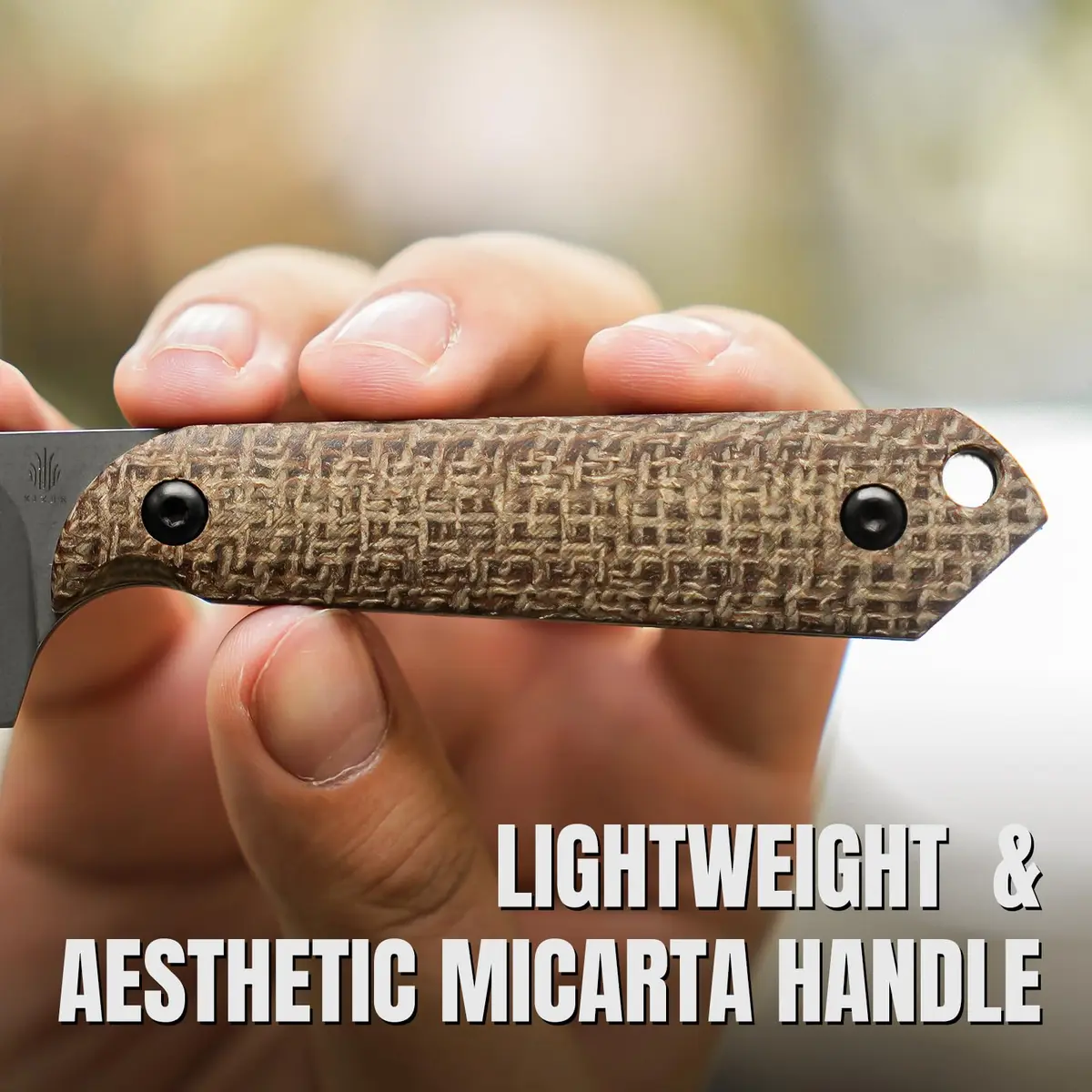 Kizer Mini Harpoon Fixed Blade Knife with Sheath, 3V Blade for Hunting & EDC | Compact & Durable - view 3