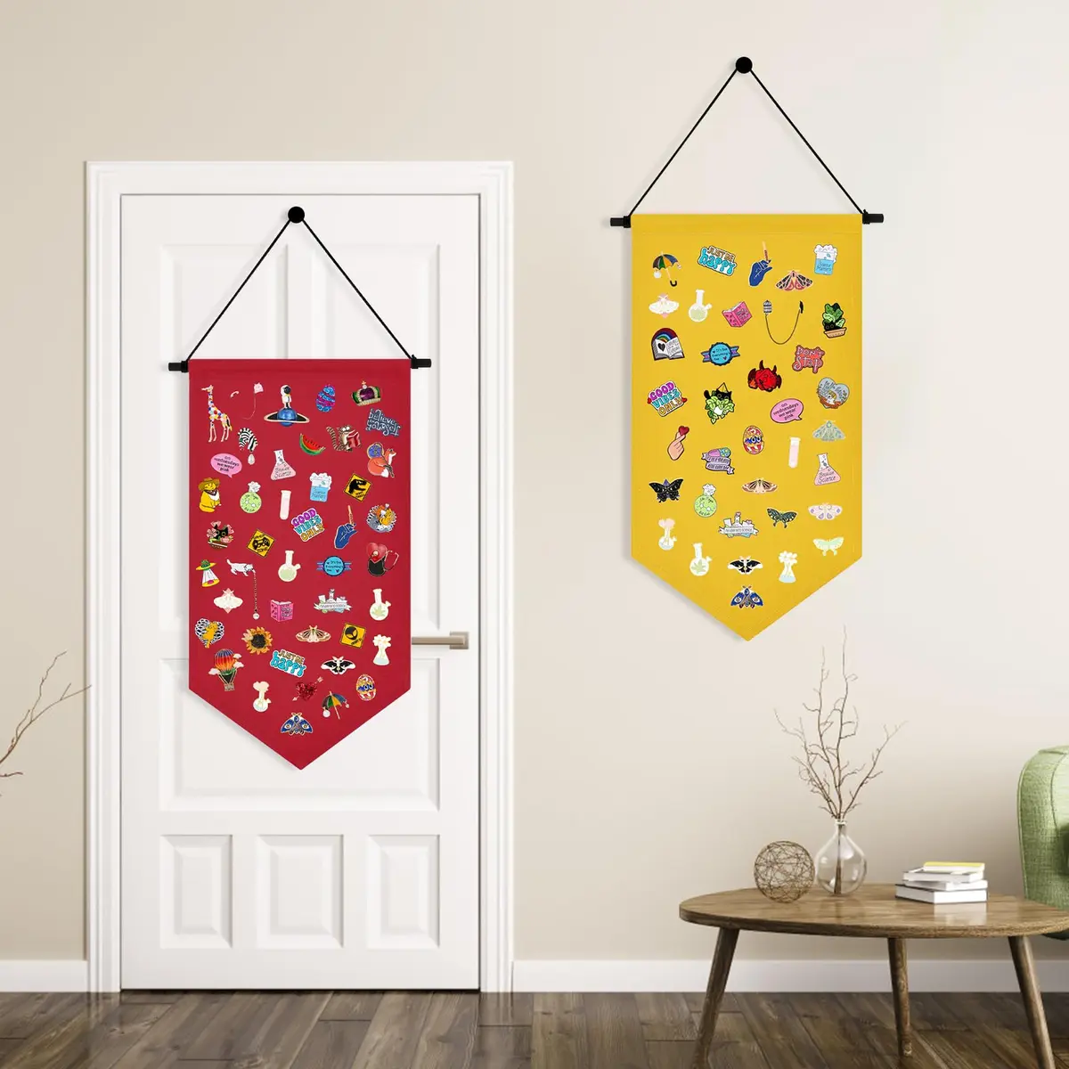 Winmany Enamel Pin Display Banner Wall Hanging Organizer 19.8 x 10.1 Inches | Space-Saving Collectible Display - view 6