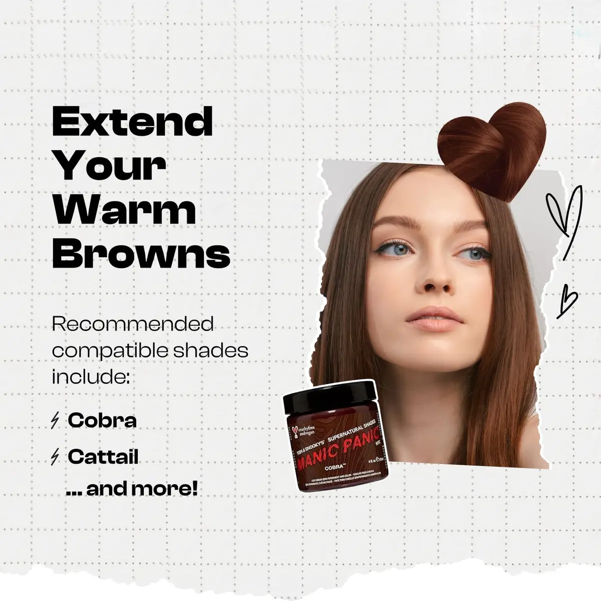 Manic Panic Love Color Depositing Conditioner Havana Brown 8oz | Nourishes & Refreshes Semi-Permanent Hair Color - view 3