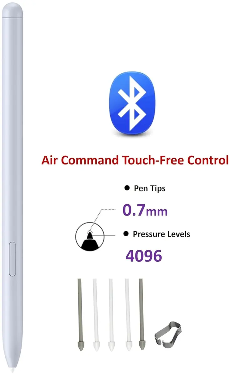 SLQ S Pen Replacement Stylus for Samsung Galaxy Tab S10/10+ Plus/S10 Ultra, 4096 Pressure Levels, Bluetooth, Blue (6-Pack) - view 2