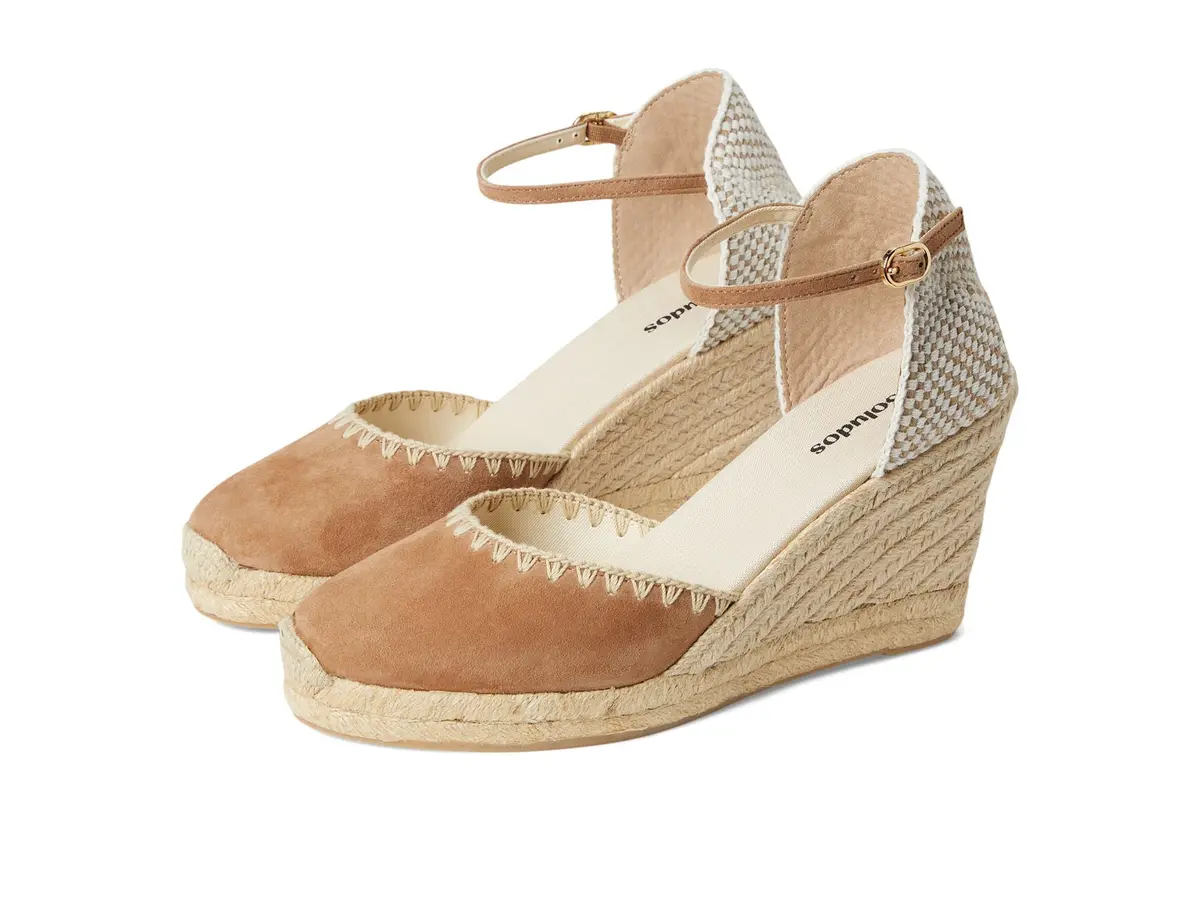 Soludos Marseille Wedge Espadrille 8 Medium | Organic Cotton & Suede, 3.5in Wedge - main product image