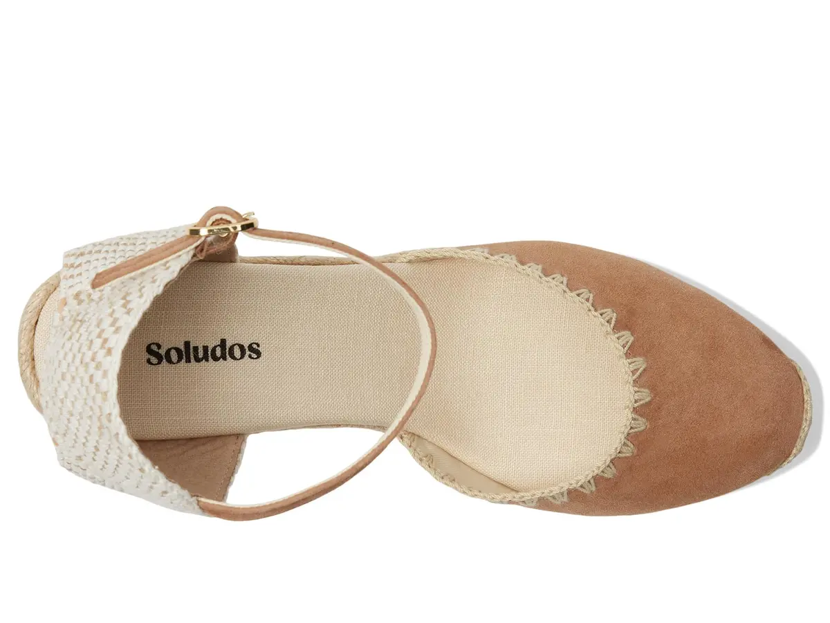 Soludos Marseille Wedge Espadrille 8 Medium | Organic Cotton & Suede, 3.5in Wedge - view 2