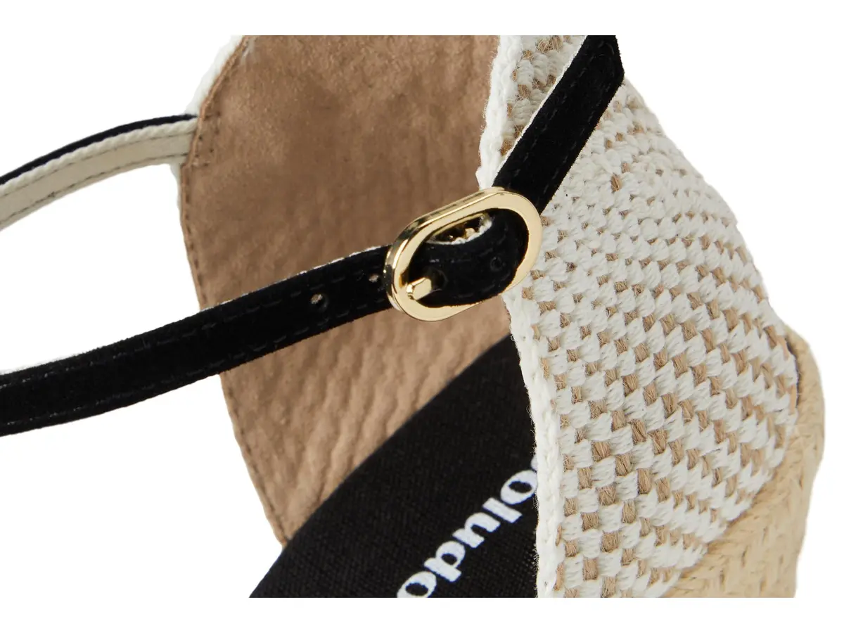 Soludos Marseille Wedge Espadrille 3.5 in Suede Black | Timeless Spanish Style with Modern Twist - view 6