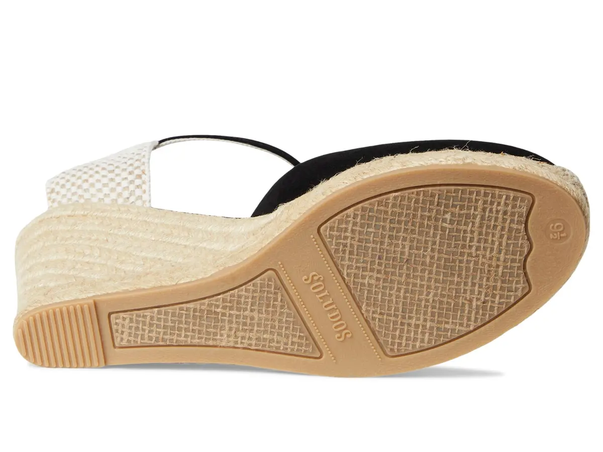 Soludos Marseille Wedge Espadrille 3.5 in Suede Black | Timeless Spanish Style with Modern Twist - view 3