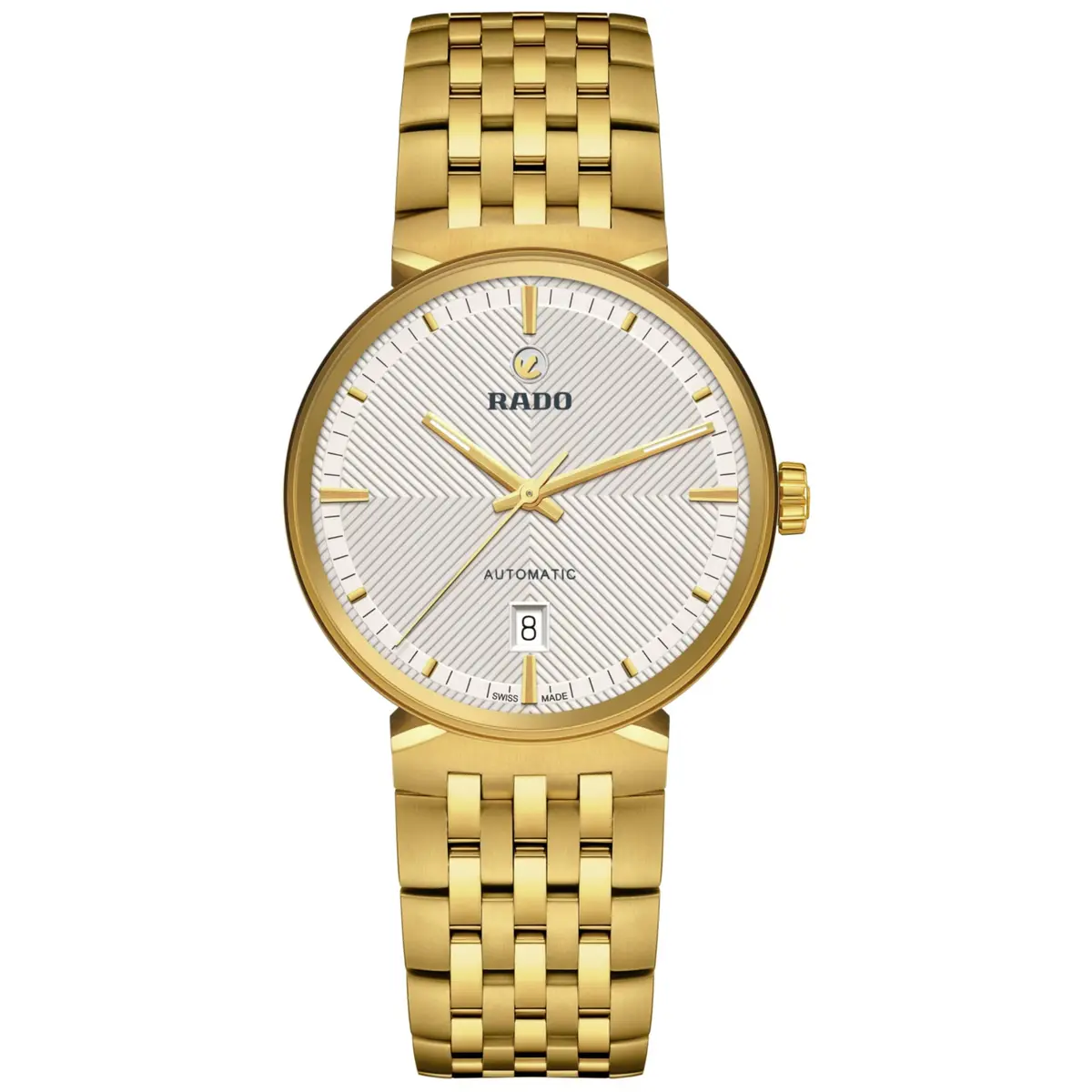 Rado Florence Open Heart Unisex Swiss Automatic Watch 39mm Silver-White Dial Gold Stainless Steel Bracelet - main product image