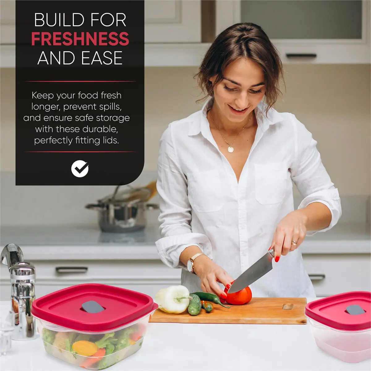 MRX Solutions Replacement Vented Lids for Rubbermaid 3, 5 & 7-Cup Food Storage Containers | BPA-Free, 6 7/8 Inches - view 8