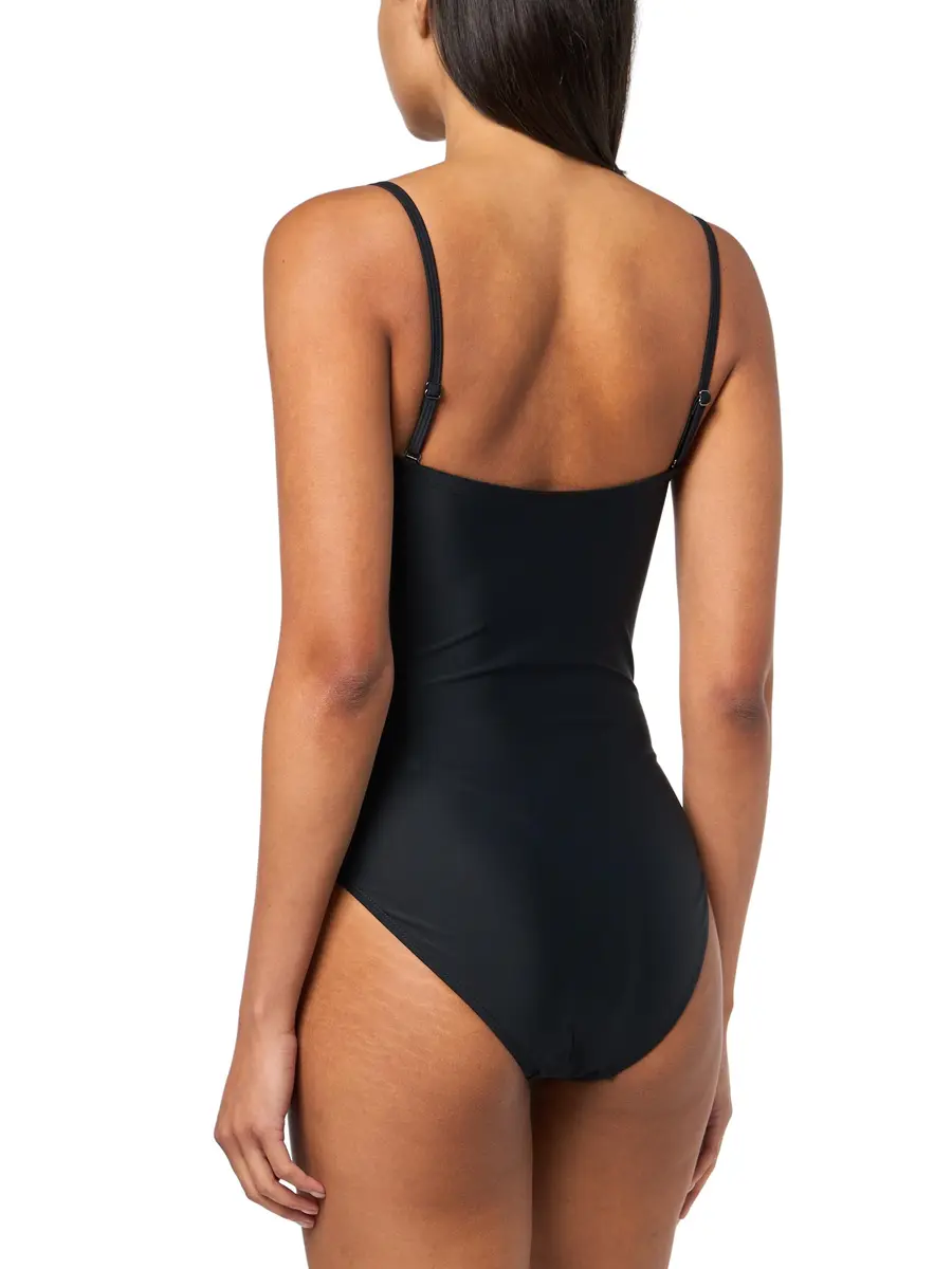 Kobi Halperin Women's Becca Bathingsuit, Black, X-Small | Solid, Sweetheart Neck, Mid Rise, Sleeveless - view 2