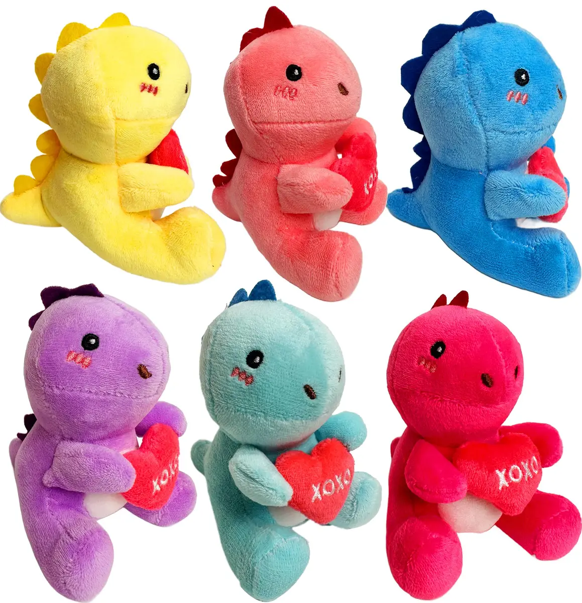 Rdogeia 6PCS Cute Dinosaur Plush Toys Set | ASTM-Tested Polyester - main product image