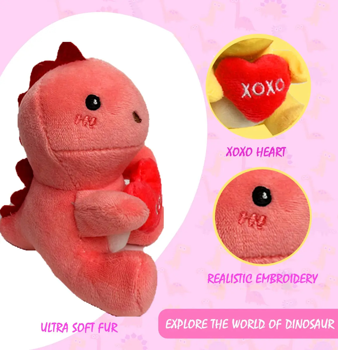 Rdogeia 6PCS Cute Dinosaur Plush Toys Set | ASTM-Tested Polyester - view 8