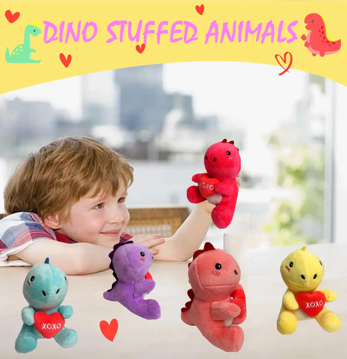 Rdogeia 6PCS Cute Dinosaur Plush Toys Set | ASTM-Tested Polyester - view 2