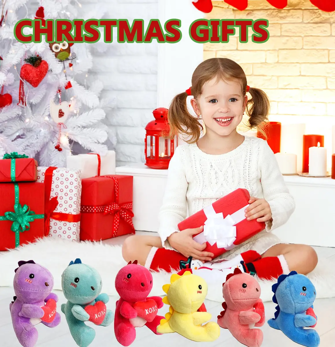 Rdogeia 6PCS Cute Dinosaur Plush Toys Set | ASTM-Tested Polyester - view 4