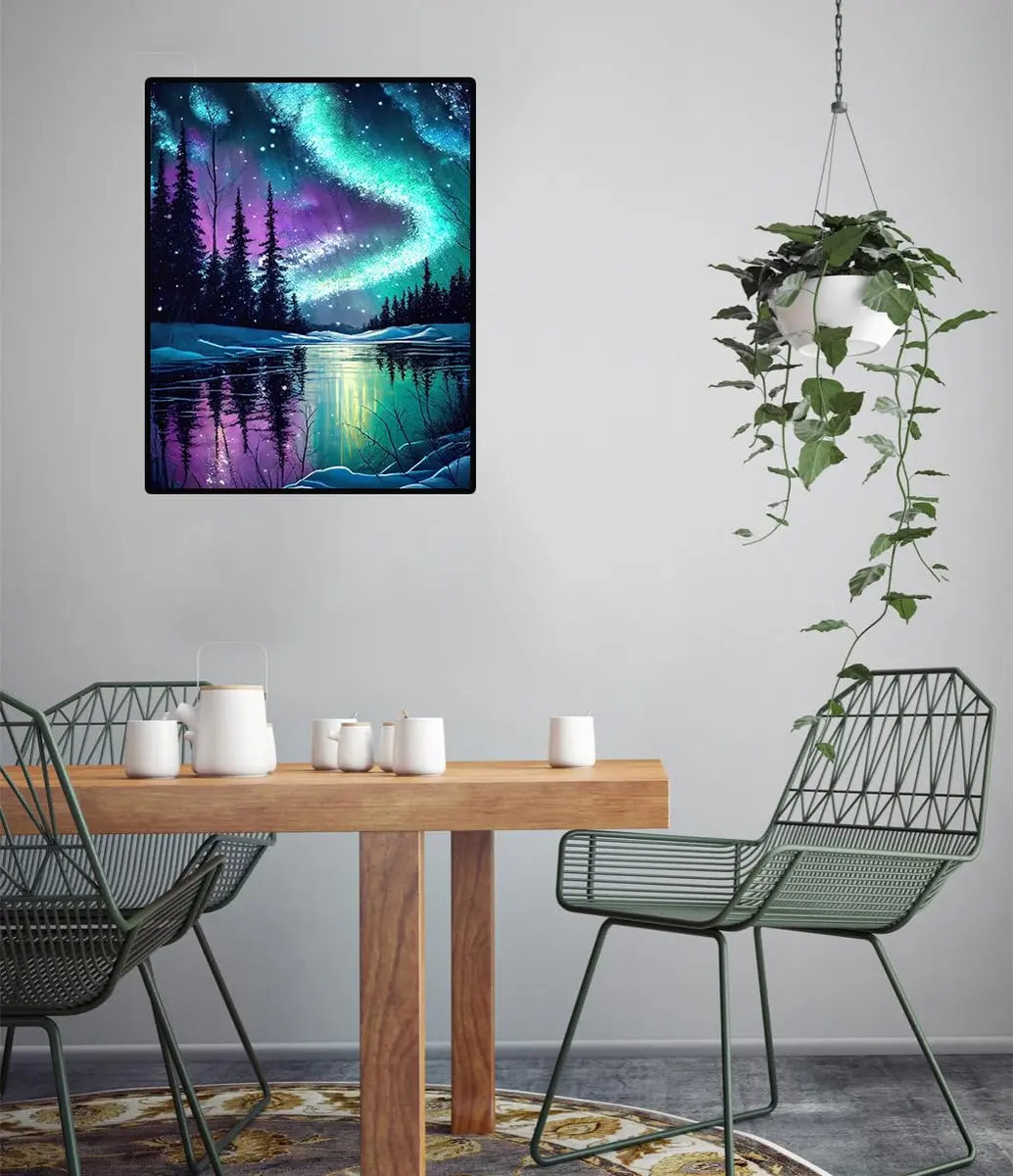 Paintcolor Starry Night Beginner Stamped Cross Stitch Kit 30cm x 40cm | Easy Art Craft for Adults & Kids - view 3