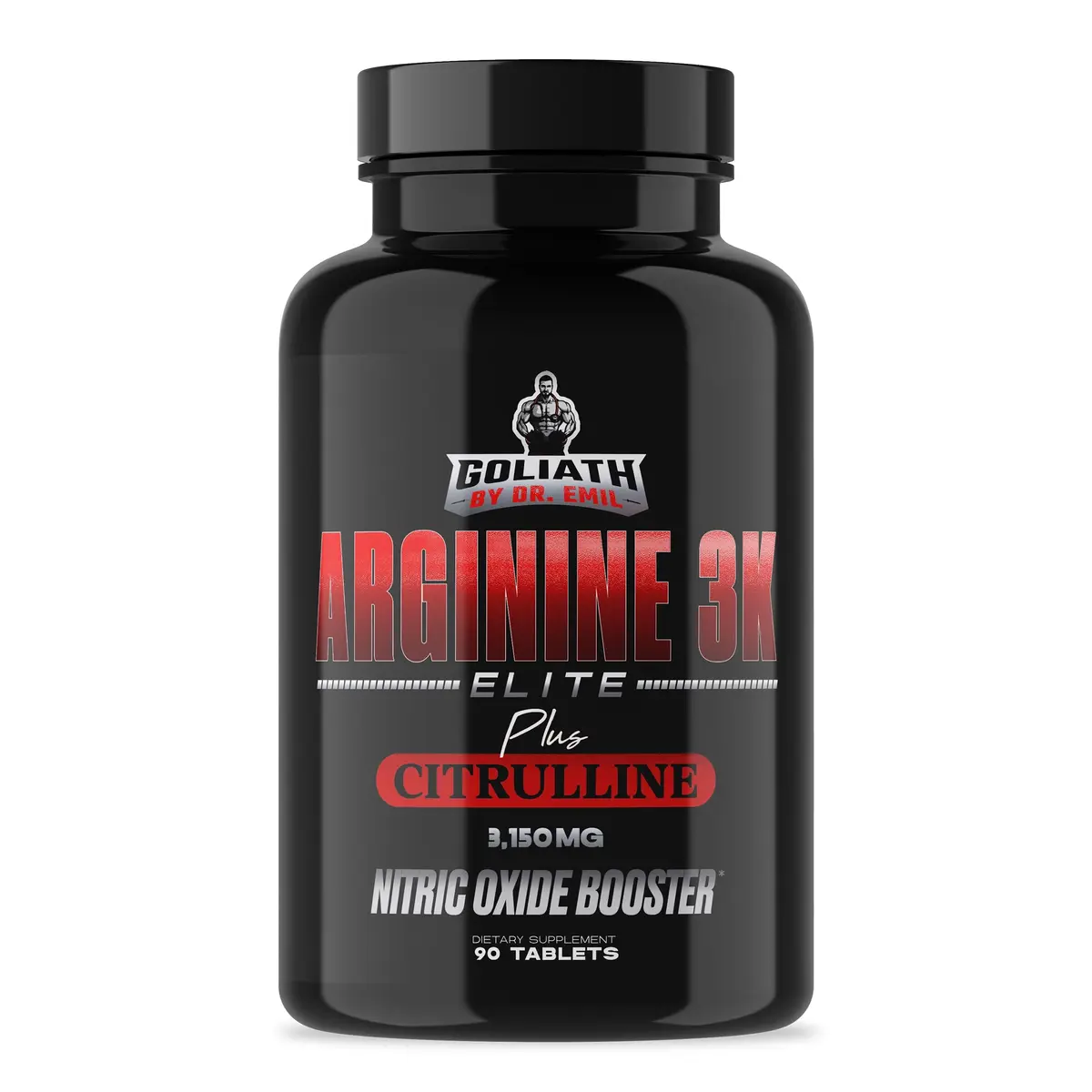 DR. EMIL NUTRITION Nitric Oxide Booster 90 Tablets | 3,150 mg L-Arginine & L-Citrulline for Workout Performance - main product image