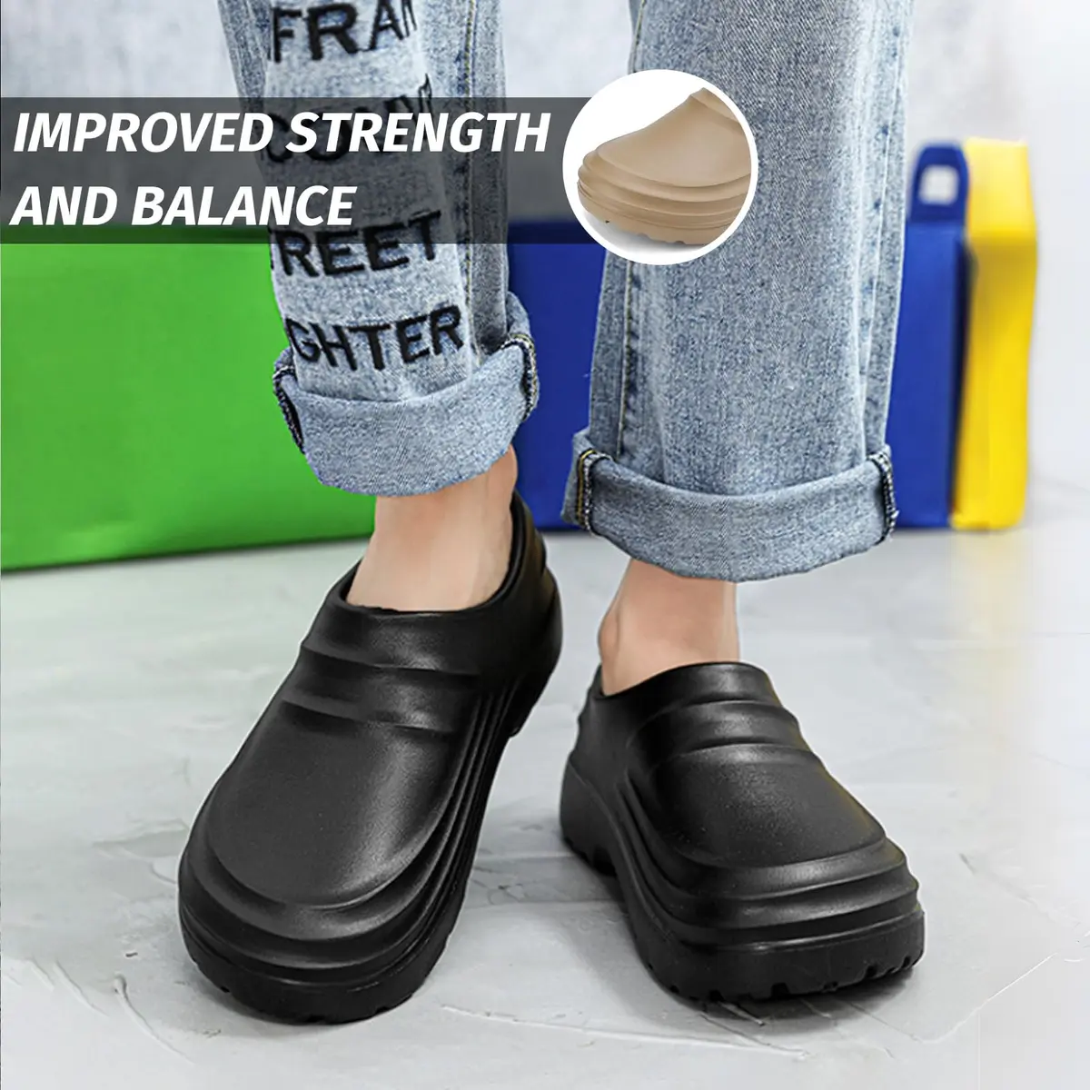 Deedlite Armadillo Chef Shoes for Men - Slip Resistant Waterproof Lightweight - view 3