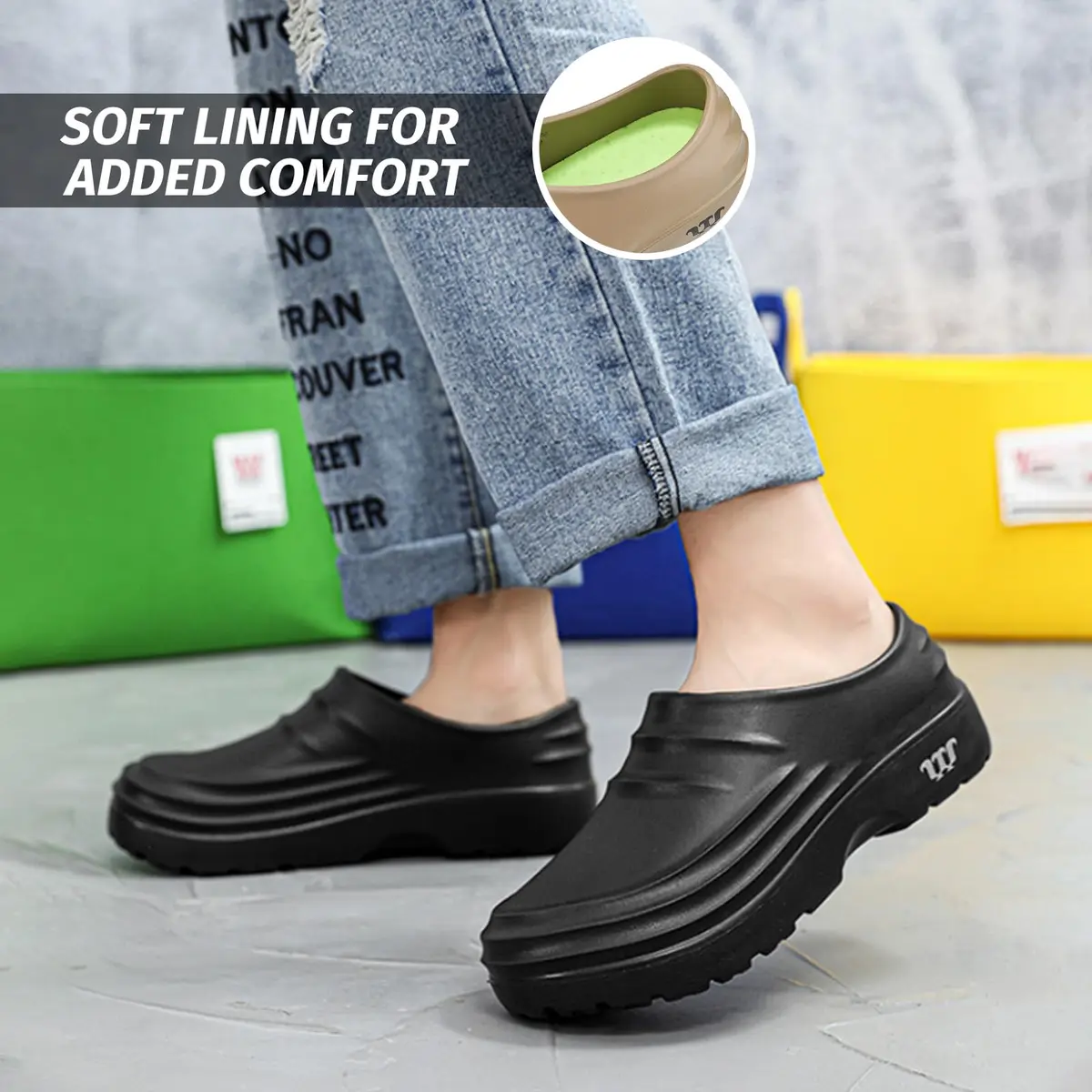 Deedlite Armadillo Chef Shoes for Men - Slip Resistant Waterproof Lightweight - view 4