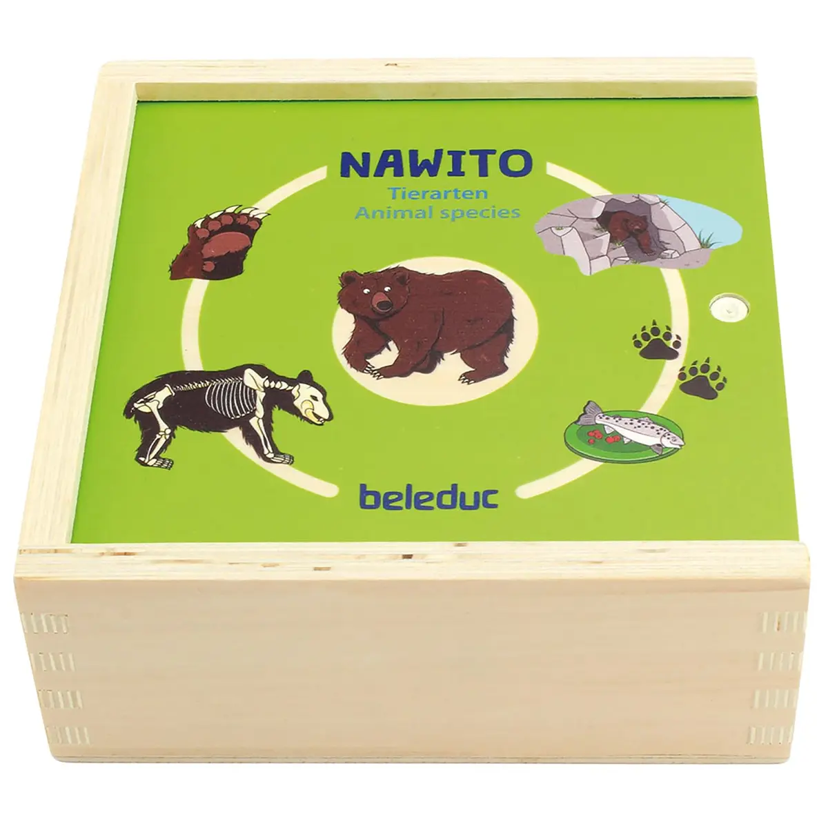 Beleduc Nawito Animal Species Puzzles | Educational Wooden Animal Puzzle Set for Kids - main product image