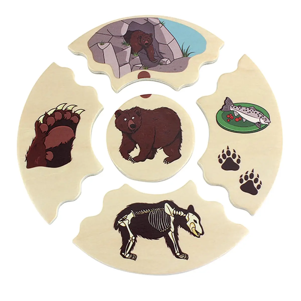 Beleduc Nawito Animal Species Puzzles | Educational Wooden Animal Puzzle Set for Kids - view 2