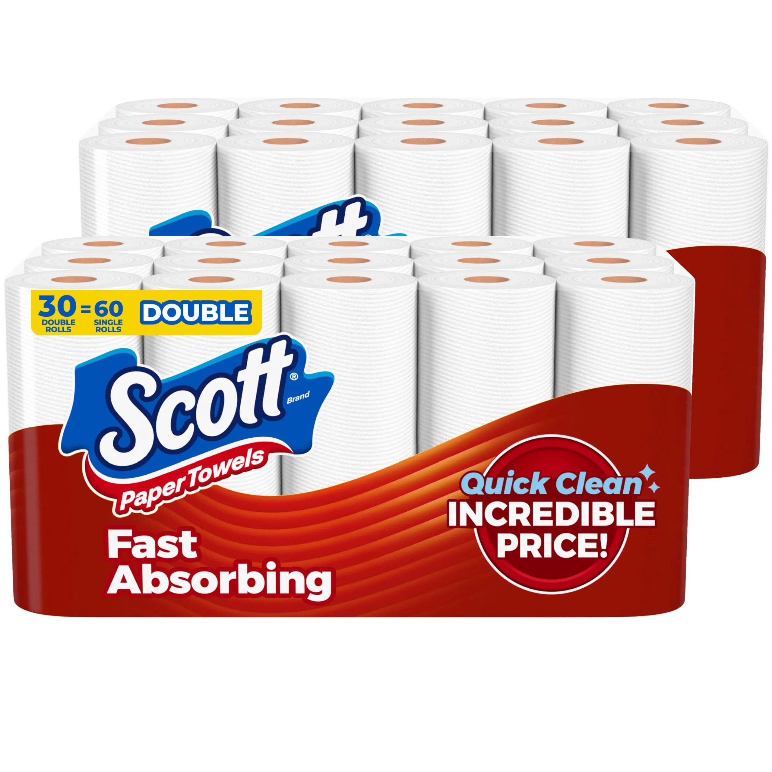 Scott Paper Towels Choose-A-Sheet Value Pack | 108 Sheets Per Roll, 30 Double Rolls - main product image