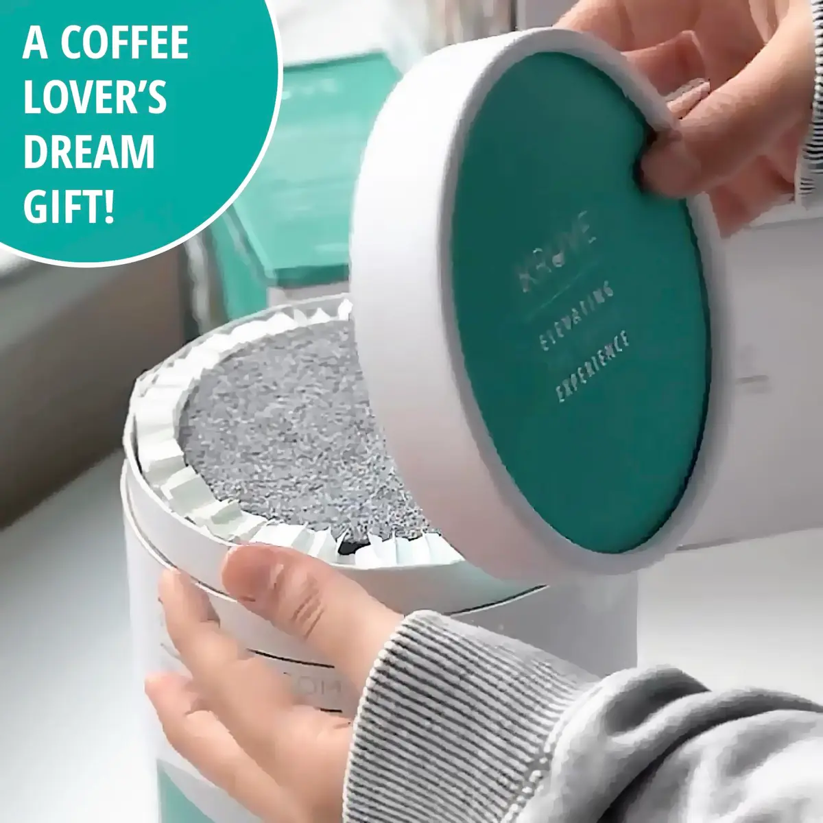 KRUVE IMAGINE Porcelain Latte Coffee Cups Set of 2, 150ml (5oz) Double Walled Thermal Spherical Design | Perfect for Latte Art - view 5