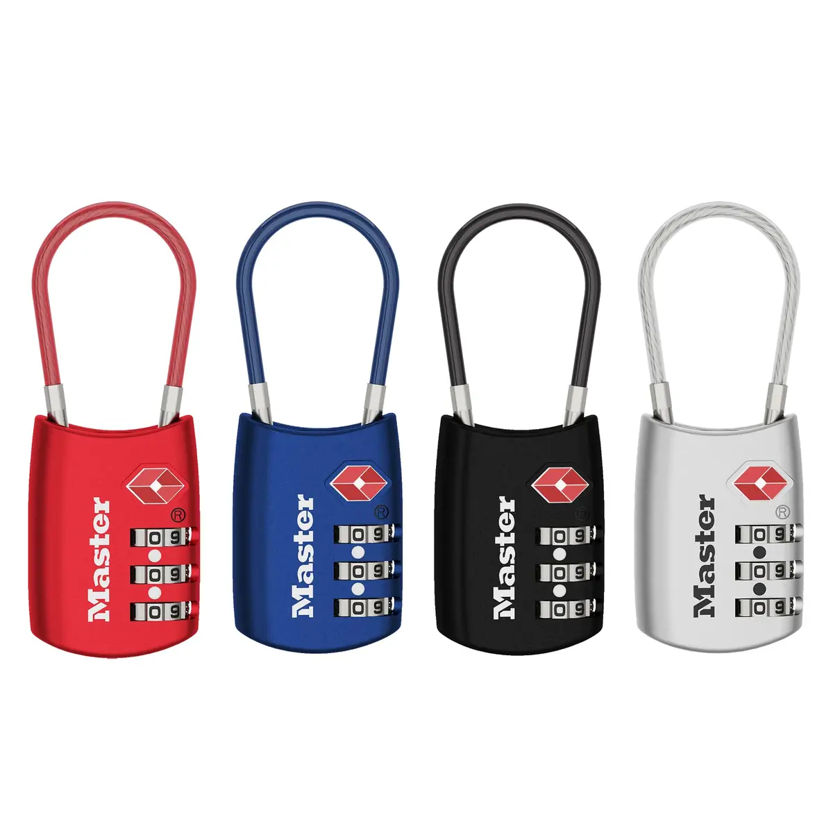 Master Lock TSA Approved Combination Luggage Lock 4-Pack | Resettable 3-Digit Lock for Suitcases & Backpacks - view 5