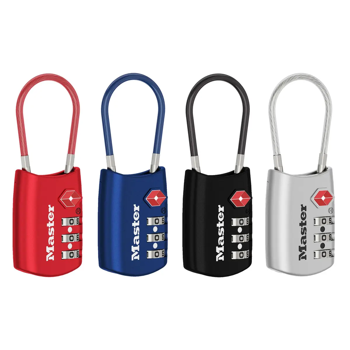 Master Lock TSA Approved Combination Luggage Lock 4-Pack | Resettable 3-Digit Lock for Suitcases & Backpacks - view 6