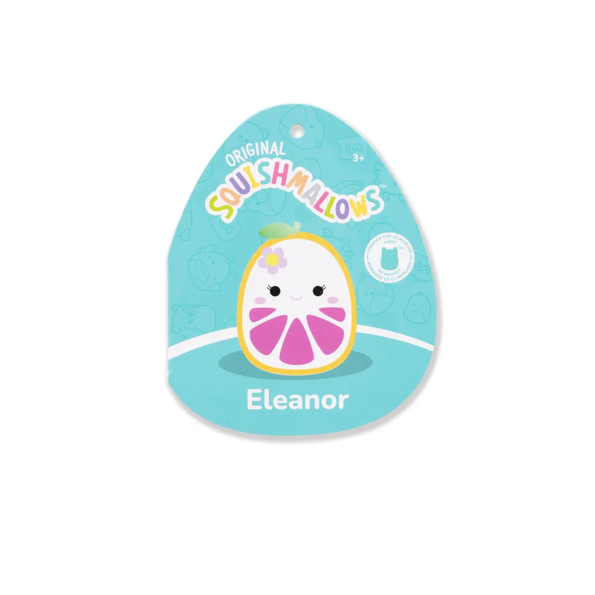 Squishmallows Original Eleanor The Yellow Grapefruit Plush 5in (12.7cm) | Official Jazwares Toy - view 3