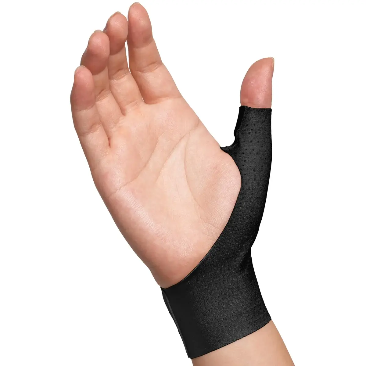 Velpeau Long Version Black Medium Elastic Thumb Wrist Support Brace (Pack of 2) for De Quervain's Tendonitis - main product image