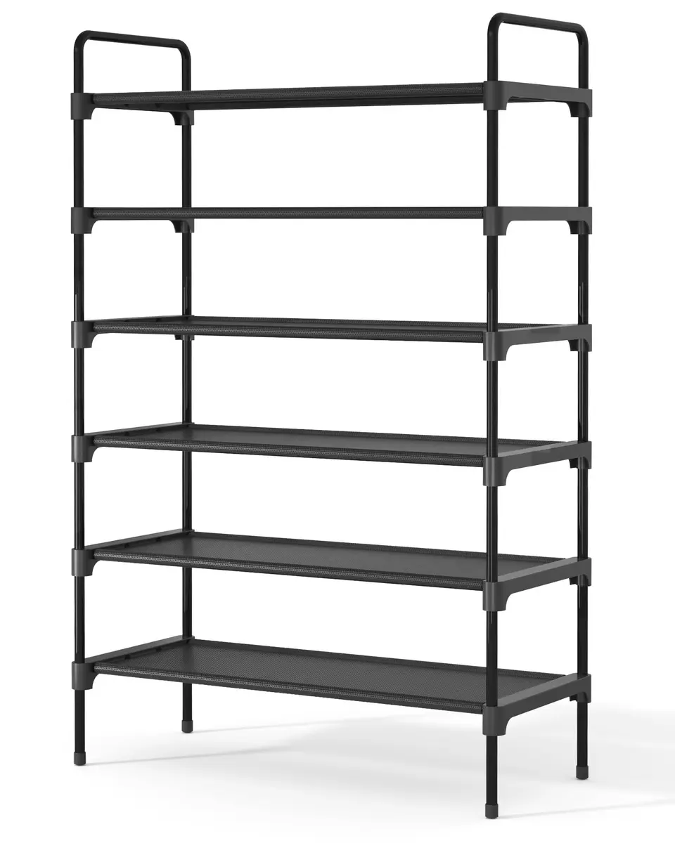 Kitsure 6-Tier Shoe Rack 70cm (27.6") Wide | Organizes Up to 30 Pairs - main product image