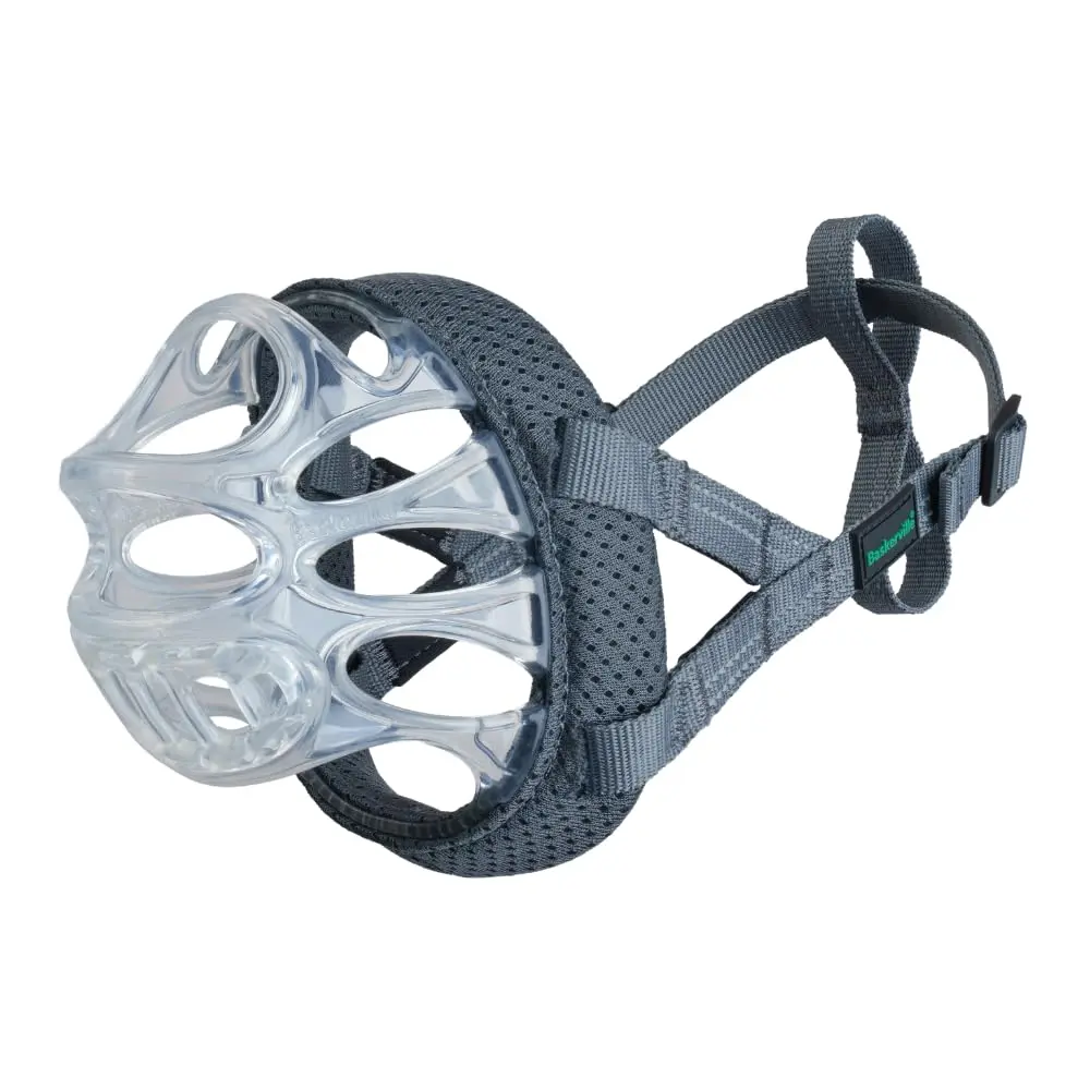 Baskerville INVISA Basket Dog Muzzle Size 1 | Transparent, Comfortable & Safe for Small Dogs - main product image
