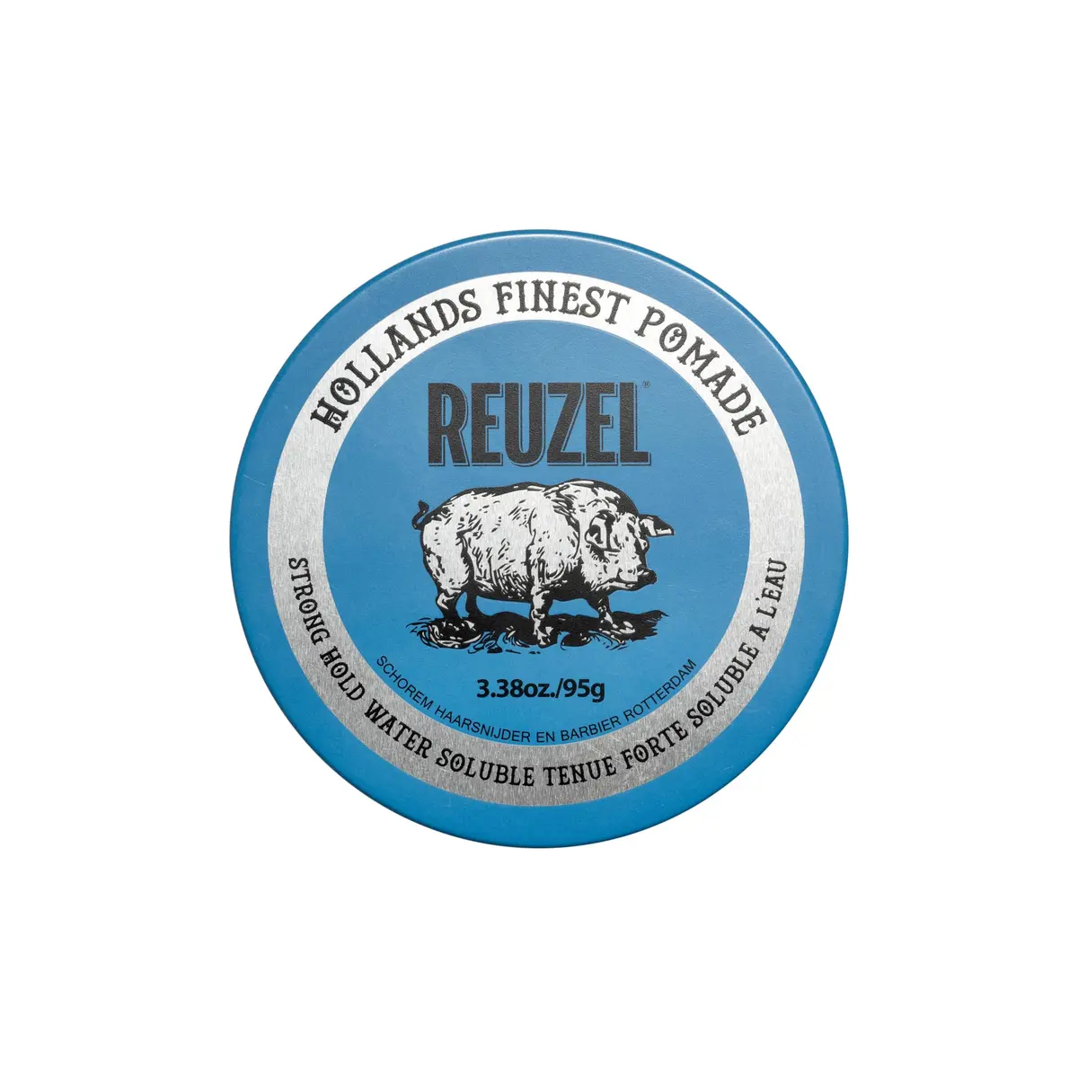 REUZEL Blue Pomade Strong Hold High Shine 3.38 oz | Classic Barber-Style Finish - main product image
