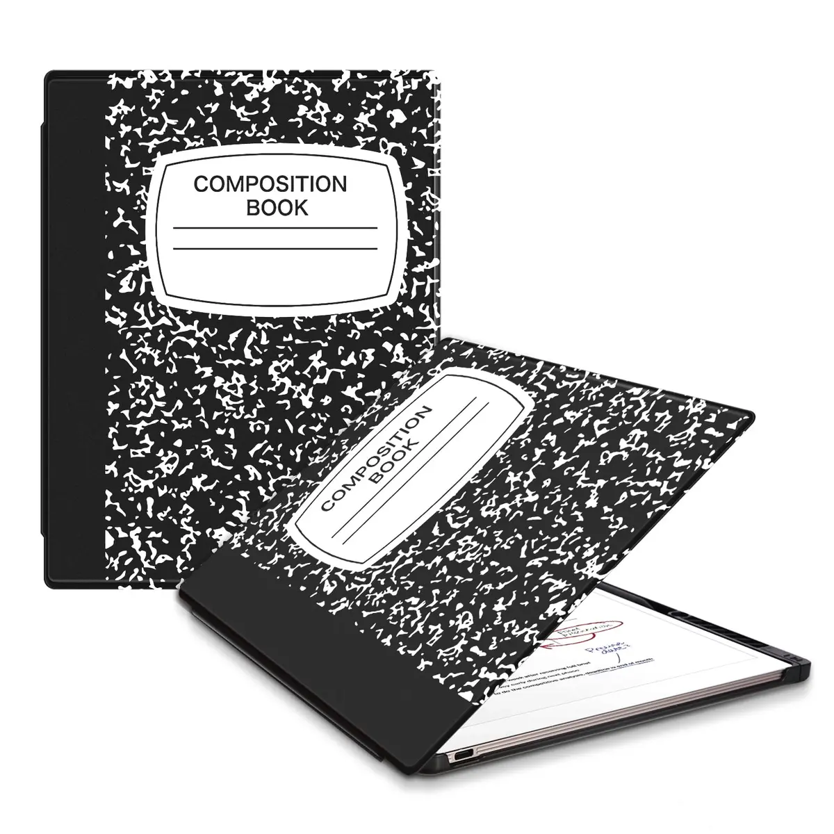 QIOFEARTH Case for Remarkable Paper Pro Tablet 11.8" (2024) with Auto Sleep/Wake & Pen Holder | Black Notebook - main product image