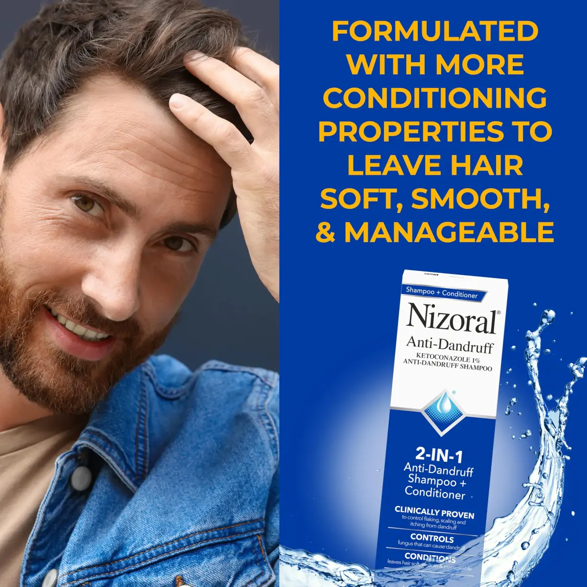 Nizoral 2-in-1 Anti Dandruff Shampoo and Conditioner, 414ml (14 Fl Oz) | Ketoconazole 1% for Scalp Health - view 4