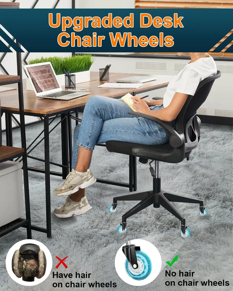 RidRed Heavy-Duty Office Chair Wheels 7.62 cm (3 Inch) Sparkling Sky Blue | Smooth Rolling, Noise-Free, Universal Fit - view 6